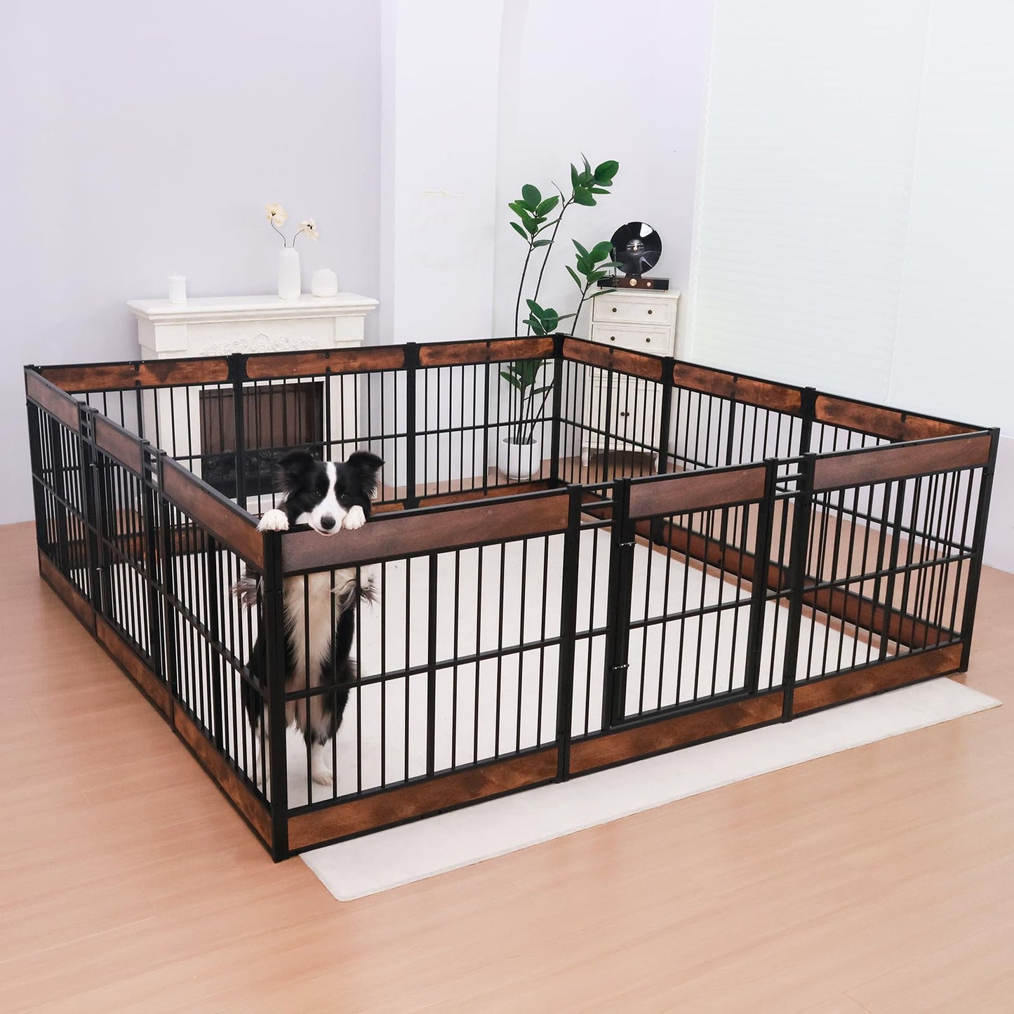 Heavy Duty Dog Playpen Indoor Furniture Style Puppy Pen