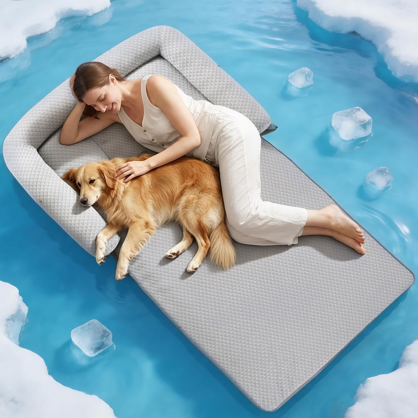 Cooling Orthopedic Dog Bed 3-in-1 Adjustable Mat