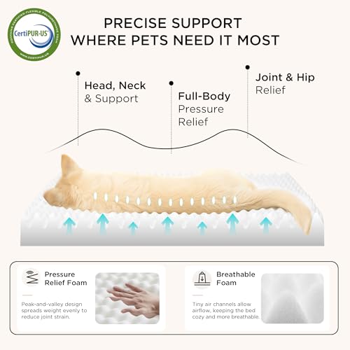 Orthopedic Foam Dog Bed Egg Crate Washable Cover Mat