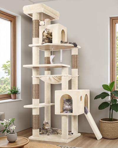 Heavy Duty Cat Tree Tower 70 Inch Scratching Post Hammock Condo