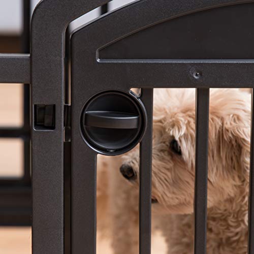 8 Panel Dog Playpen 34 Inch Tall Foldable Indoor Outdoor Enclosure
