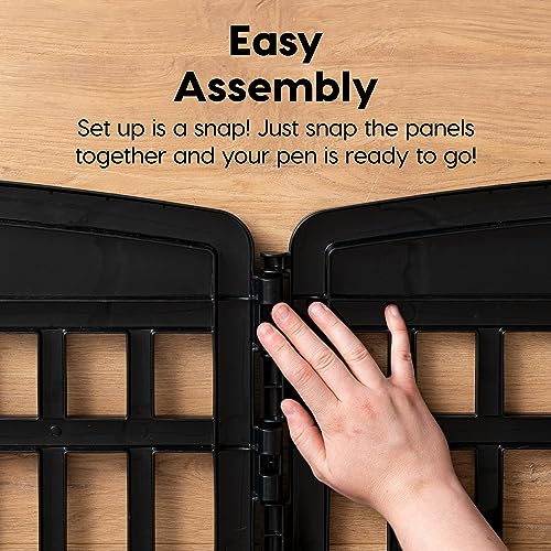 8 Panel Dog Playpen 34 Inch Tall Foldable Indoor Outdoor Enclosure