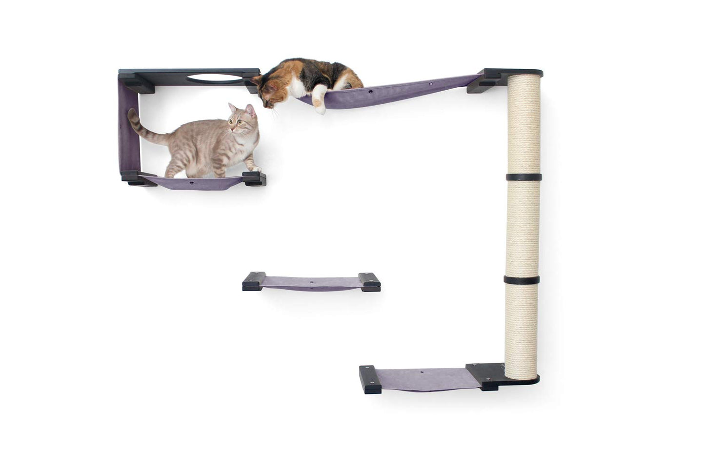 Modern Cat Condo Wall Bridge Hammock Scratching Poles