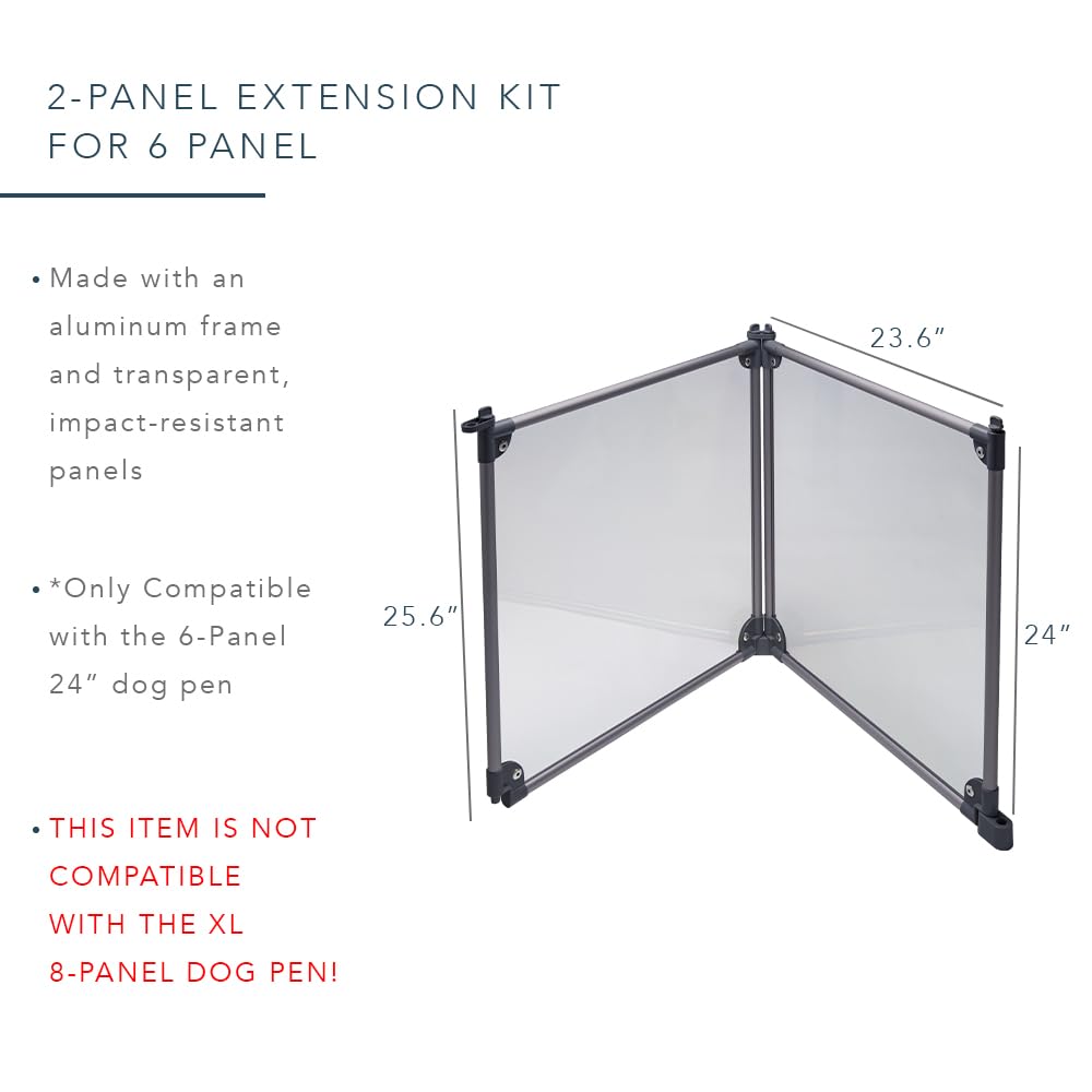 Foldable Dog Playpen Clear Panels Portable Puppy Exercise Fence