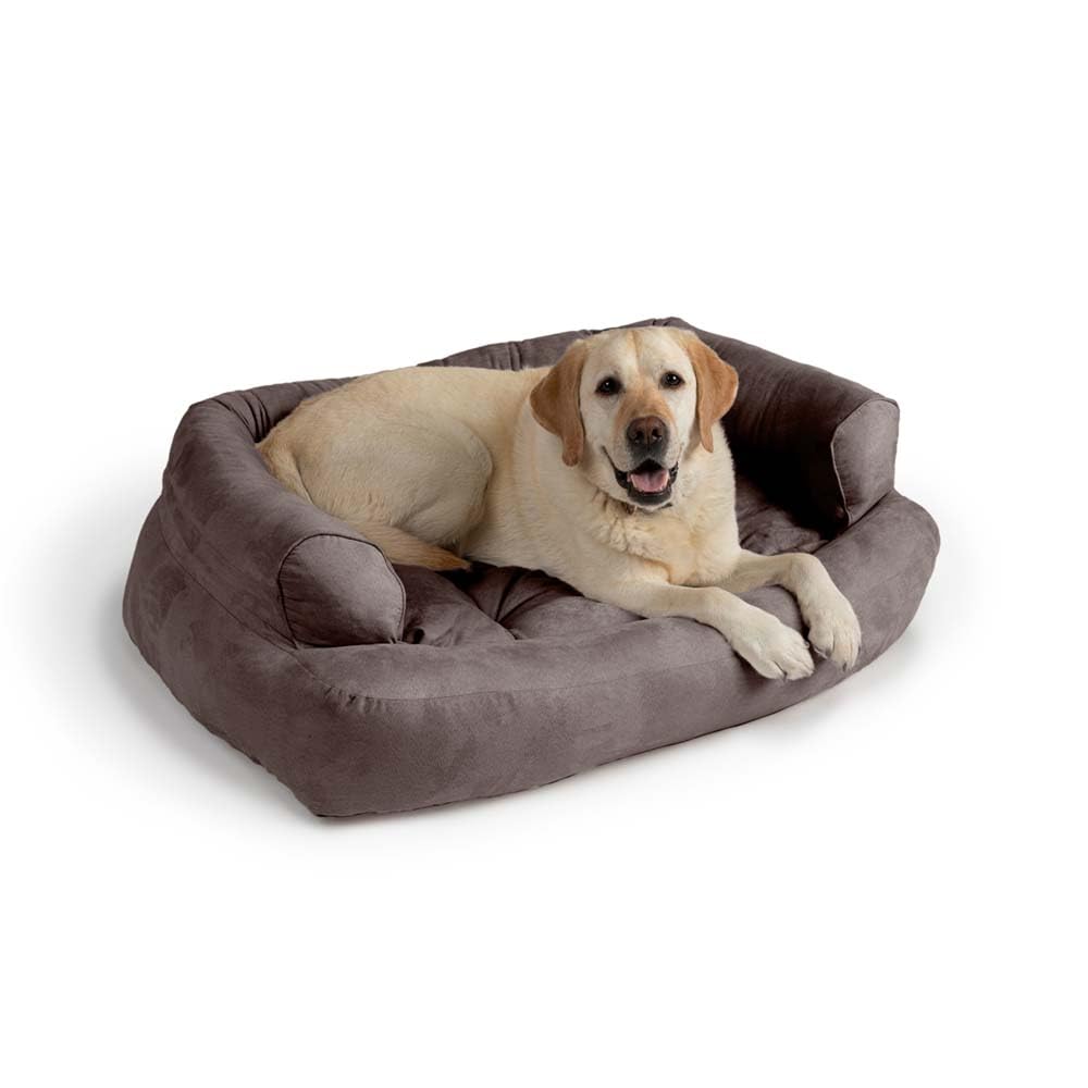 Snoozer Luxury Overstuffed Microsuede Pet Sofa