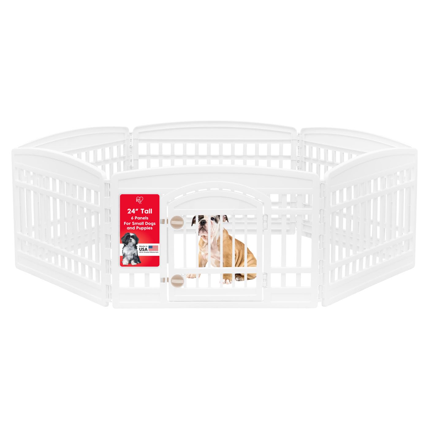8 Panel Dog Playpen 34 Inch Tall Foldable Indoor Outdoor Enclosure