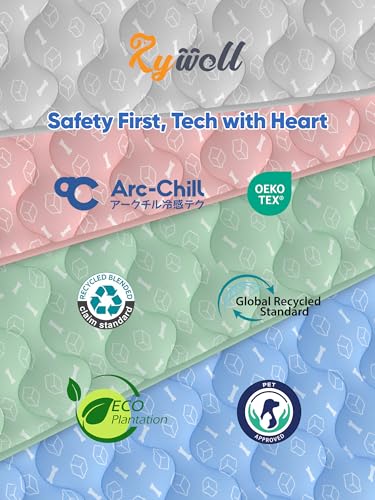 Cooling Dog Mat Arc-Chill Breathable Crate Pad Blue Green