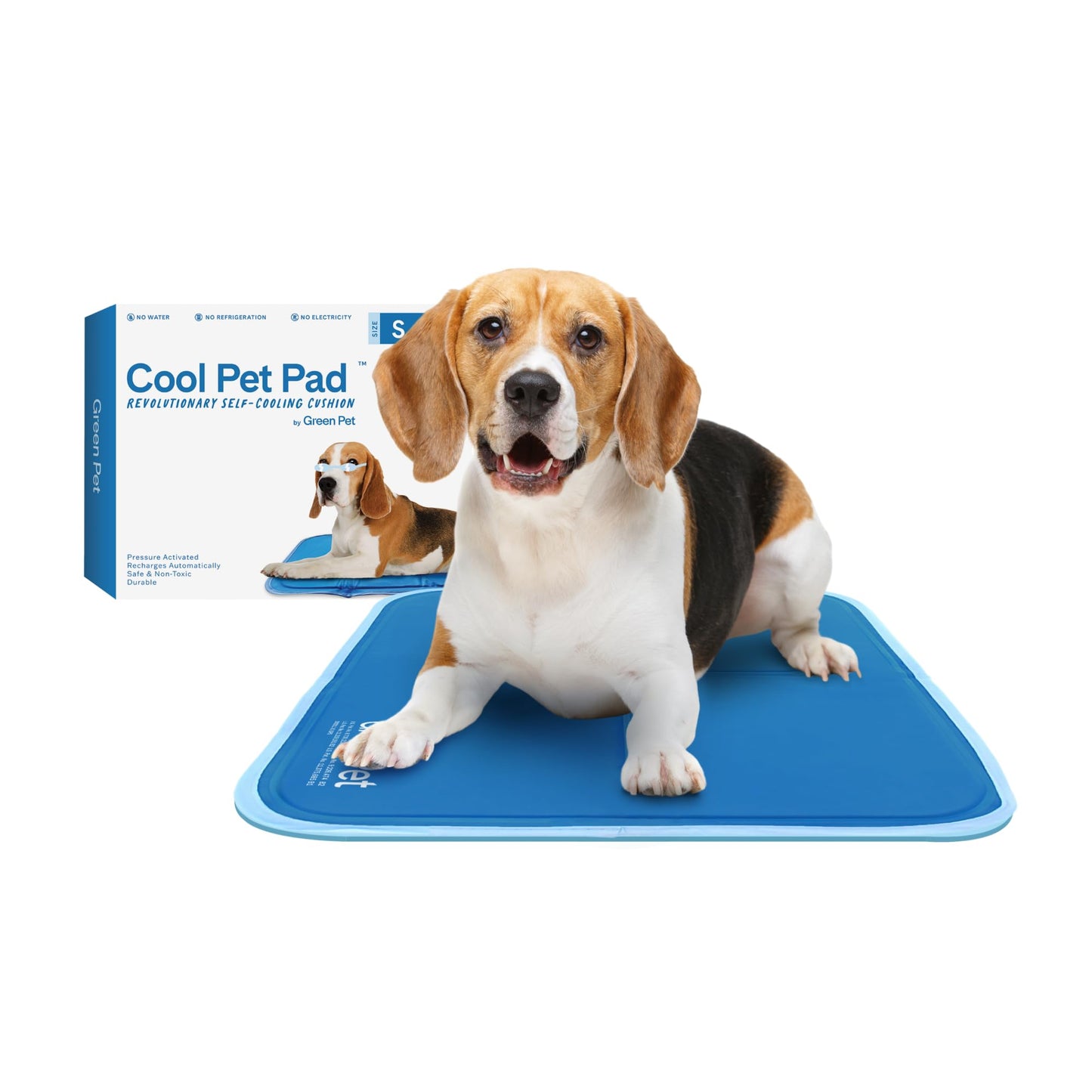 Pressure Activated Dog Cooling Mat Gel Crate Pad Large