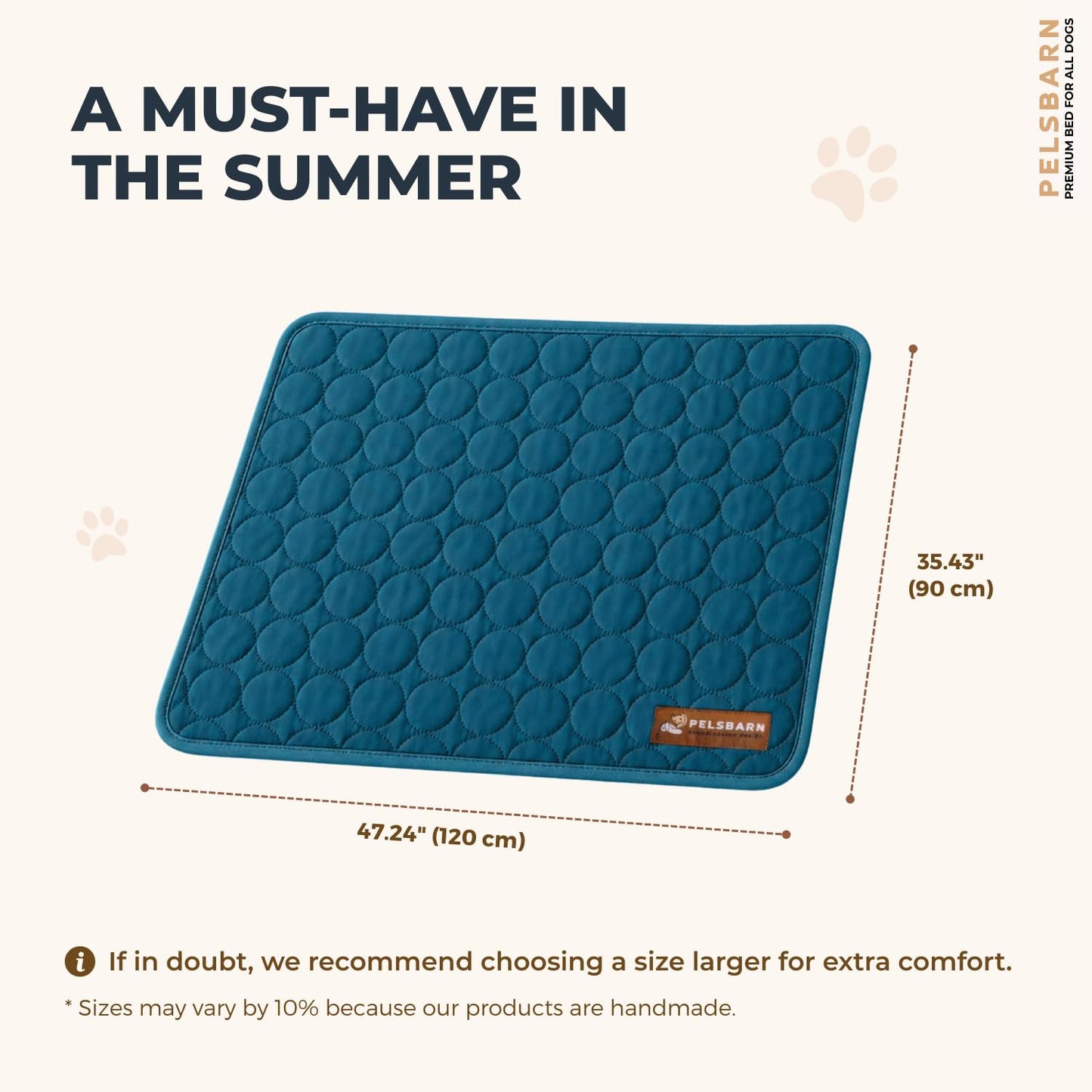 Cooling Dog Mat Ice Silk Self Cooling Non-Slip Washable