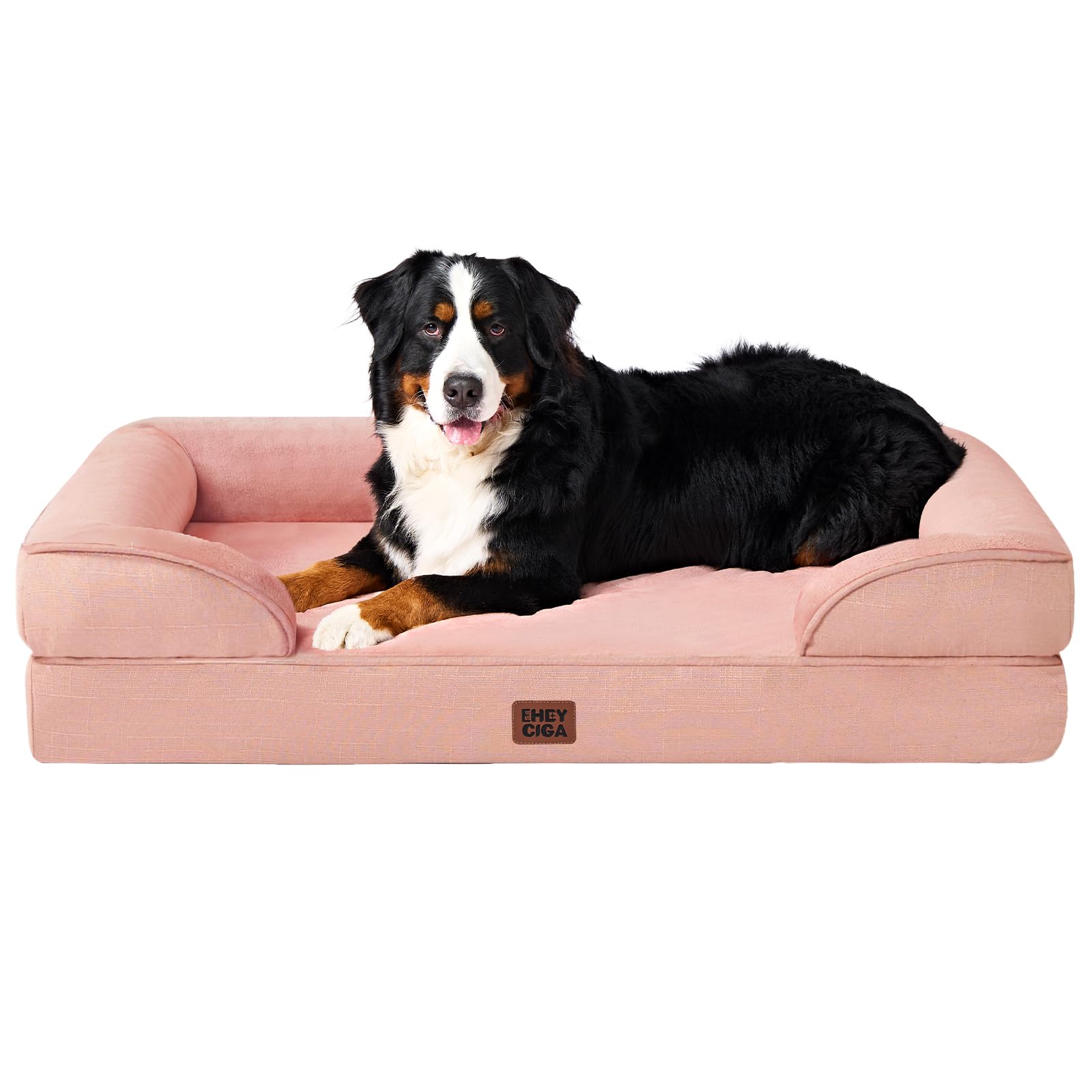 EHEYCIGA Orthopedic Dog Beds for Medium Large Extra Large Dogs, Waterproof Memory Foam XL Dog Bed with Sides, Egg-Crate Foam Couch Bed with Washable Removable Cover