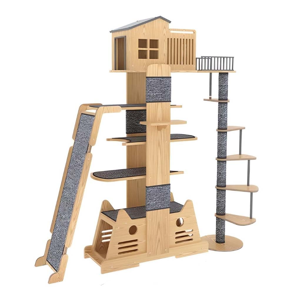 Large Cat Tree Tower House Scratching Post Indoor Condo
