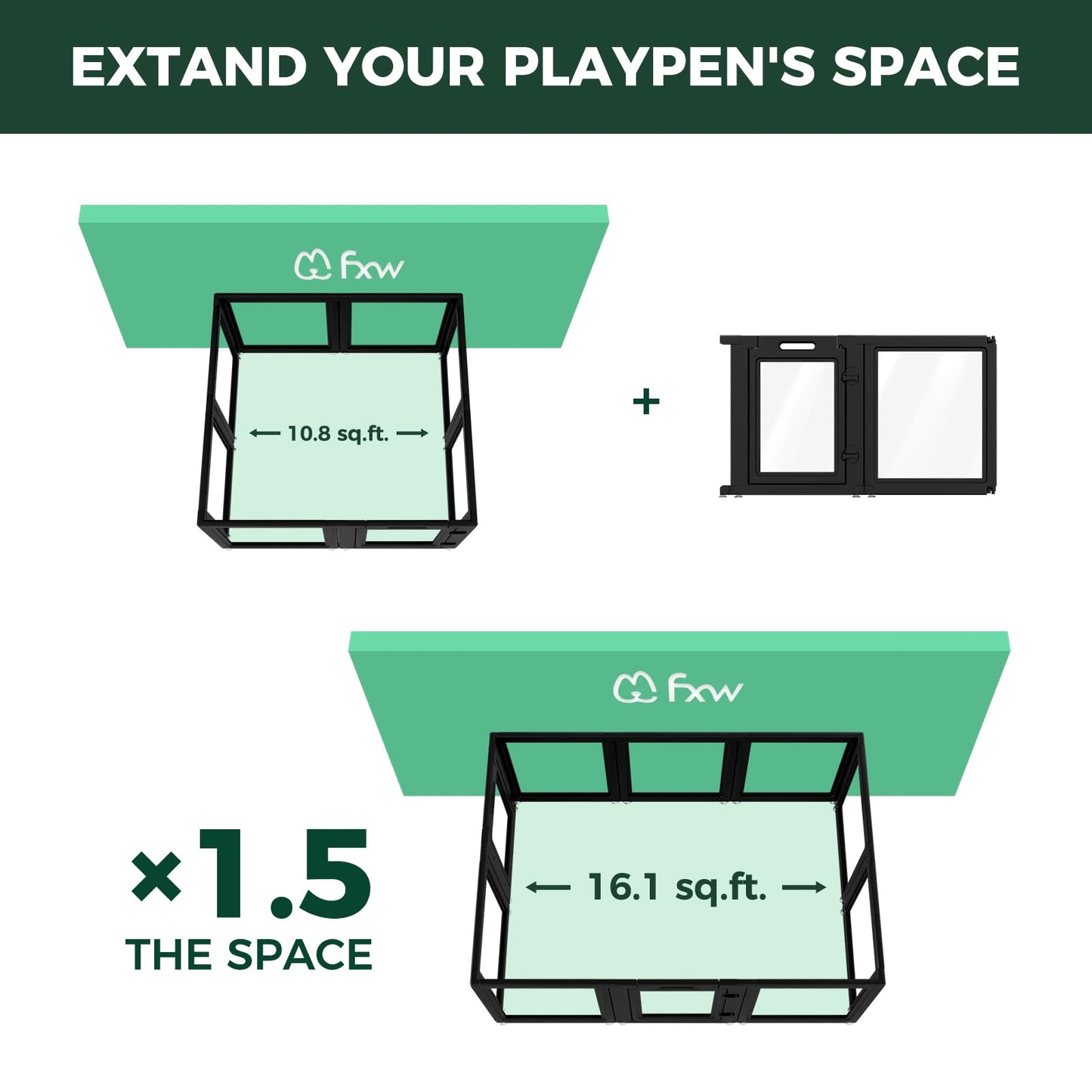 FXW AuraSpace Acrylic Indoor Dog Playpen