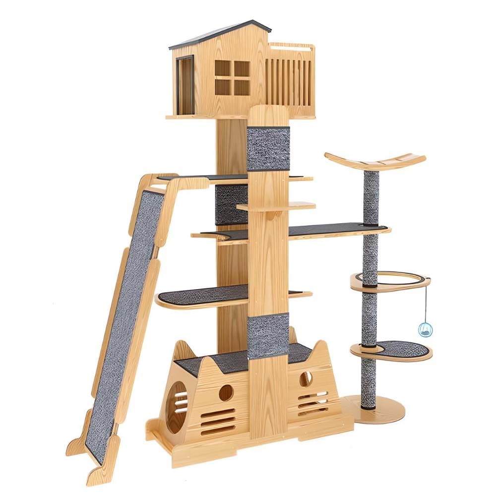 Large Cat Tree Tower House Scratching Post Indoor Condo
