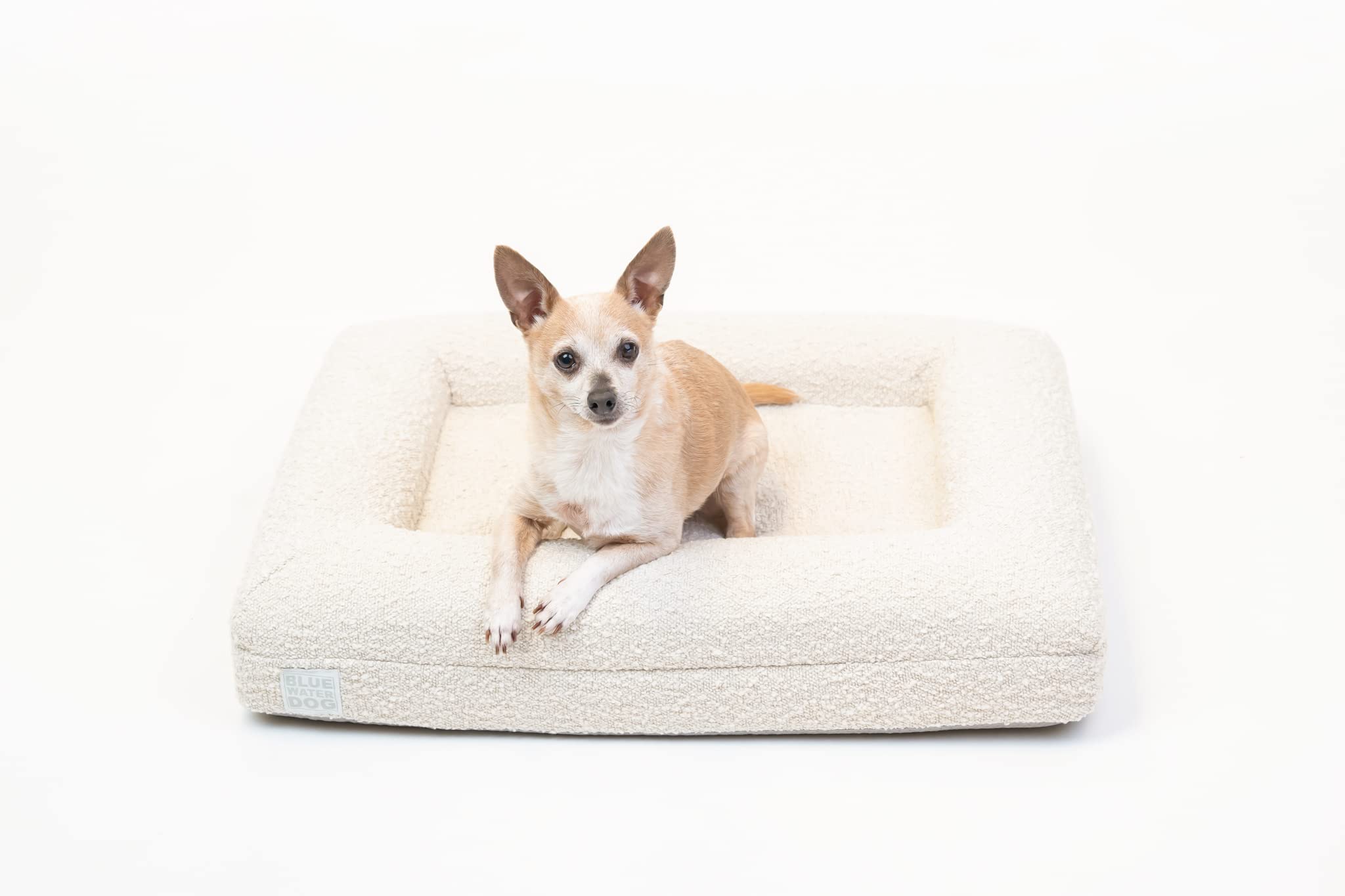 Bluewater Dog Boucle Orthopedic Memory Foam Bed with Machine Washable Boucle Cover and Waterproof Liner