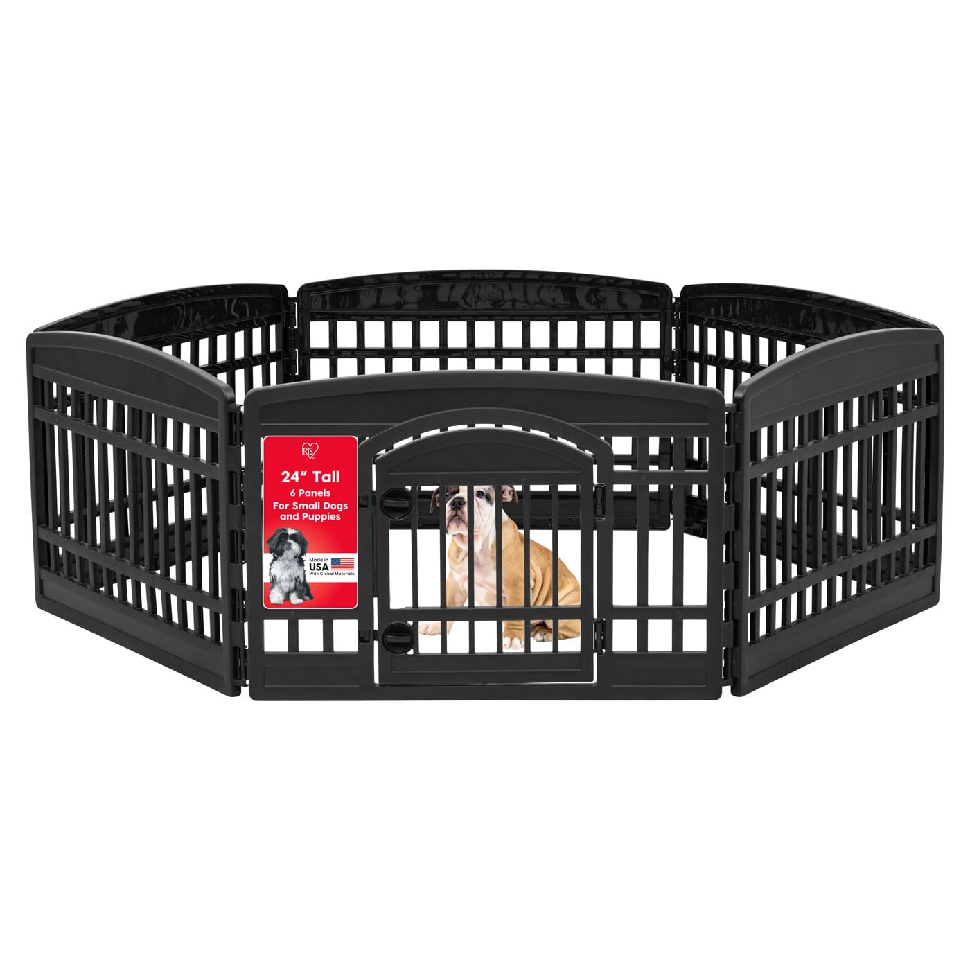 8 Panel Dog Playpen 34 Inch Tall Foldable Indoor Outdoor Enclosure