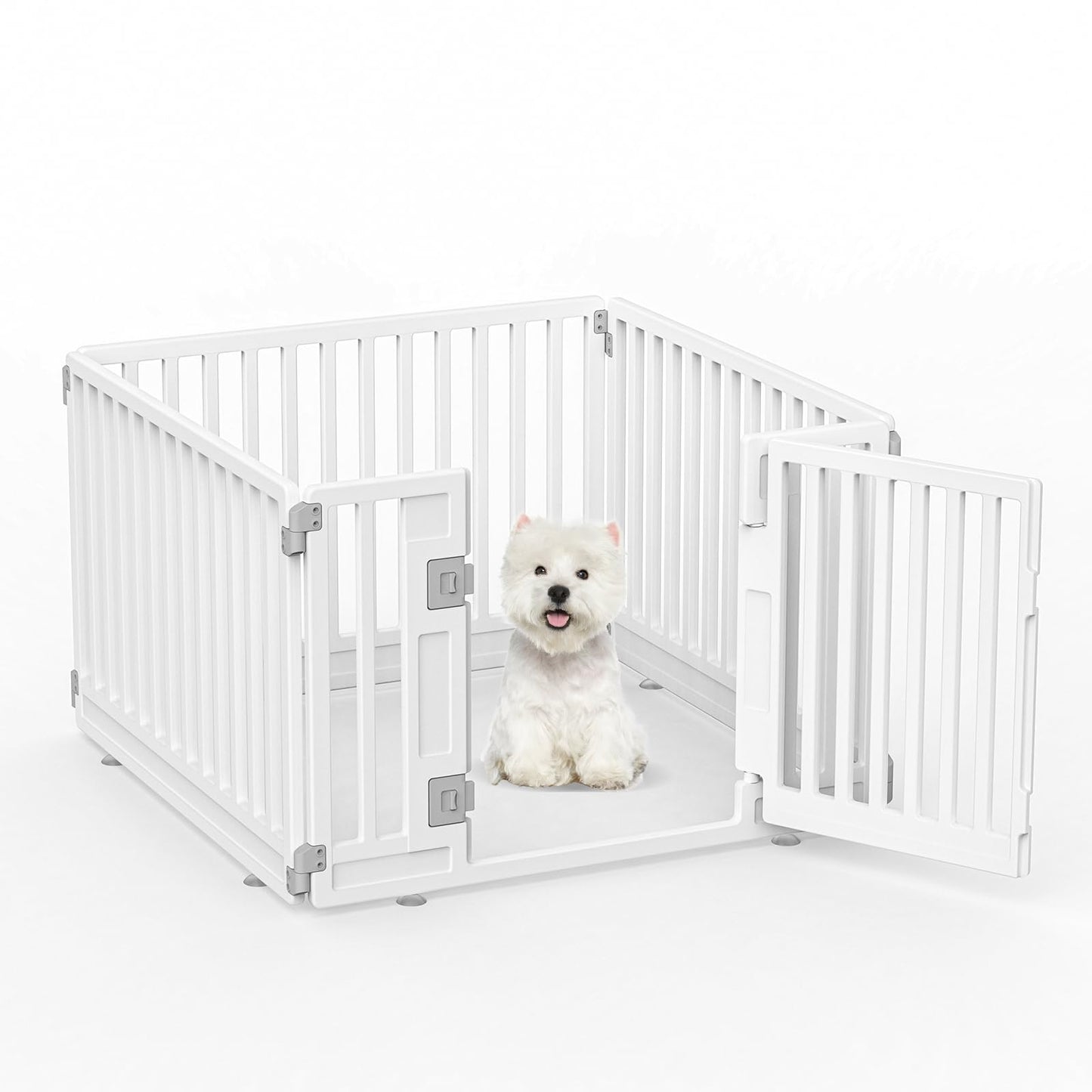 Foldable 6 Panel Dog Playpen Indoor Outdoor Puppy Pen Door