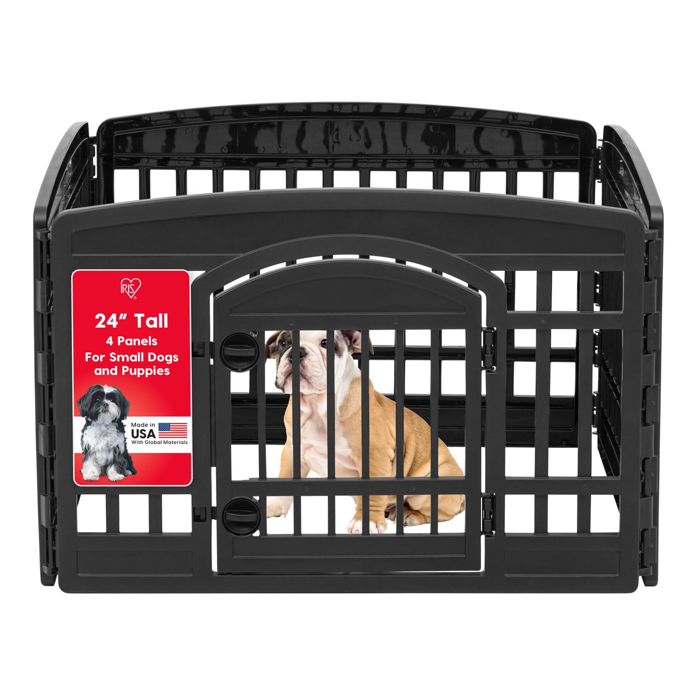 8 Panel Dog Playpen 34 Inch Tall Foldable Indoor Outdoor Enclosure