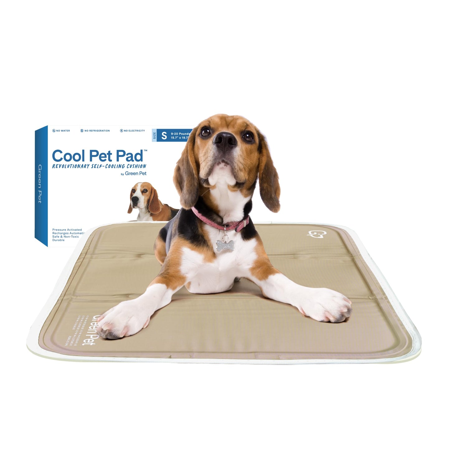 Pressure Activated Dog Cooling Mat Gel Crate Pad Large