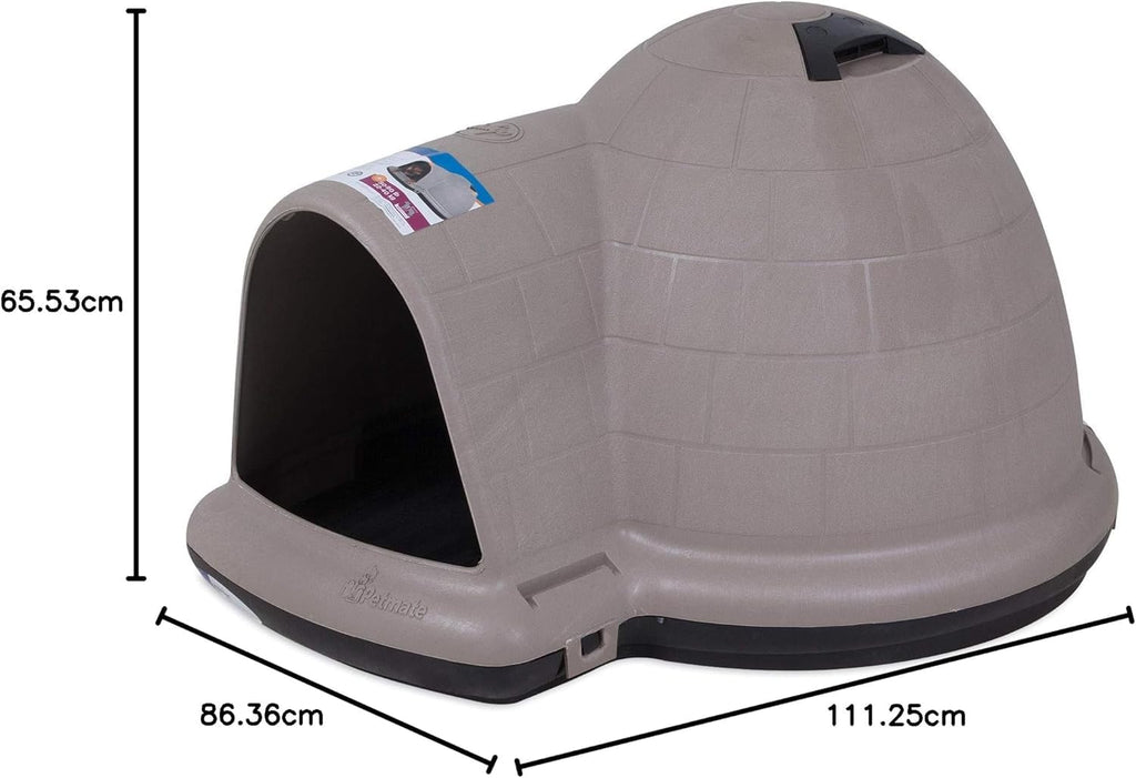 Petmate Indigo Dog House All-Weather Protection Taupe/Black 3