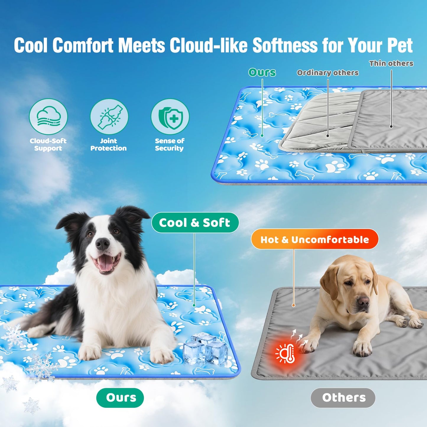 Prisay Dog Cooling mat for Large Dogs