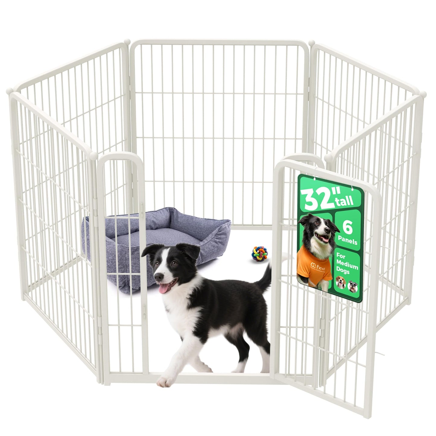 Indoor Dog Playpen Safe Secure Puppy Fence Stress Free