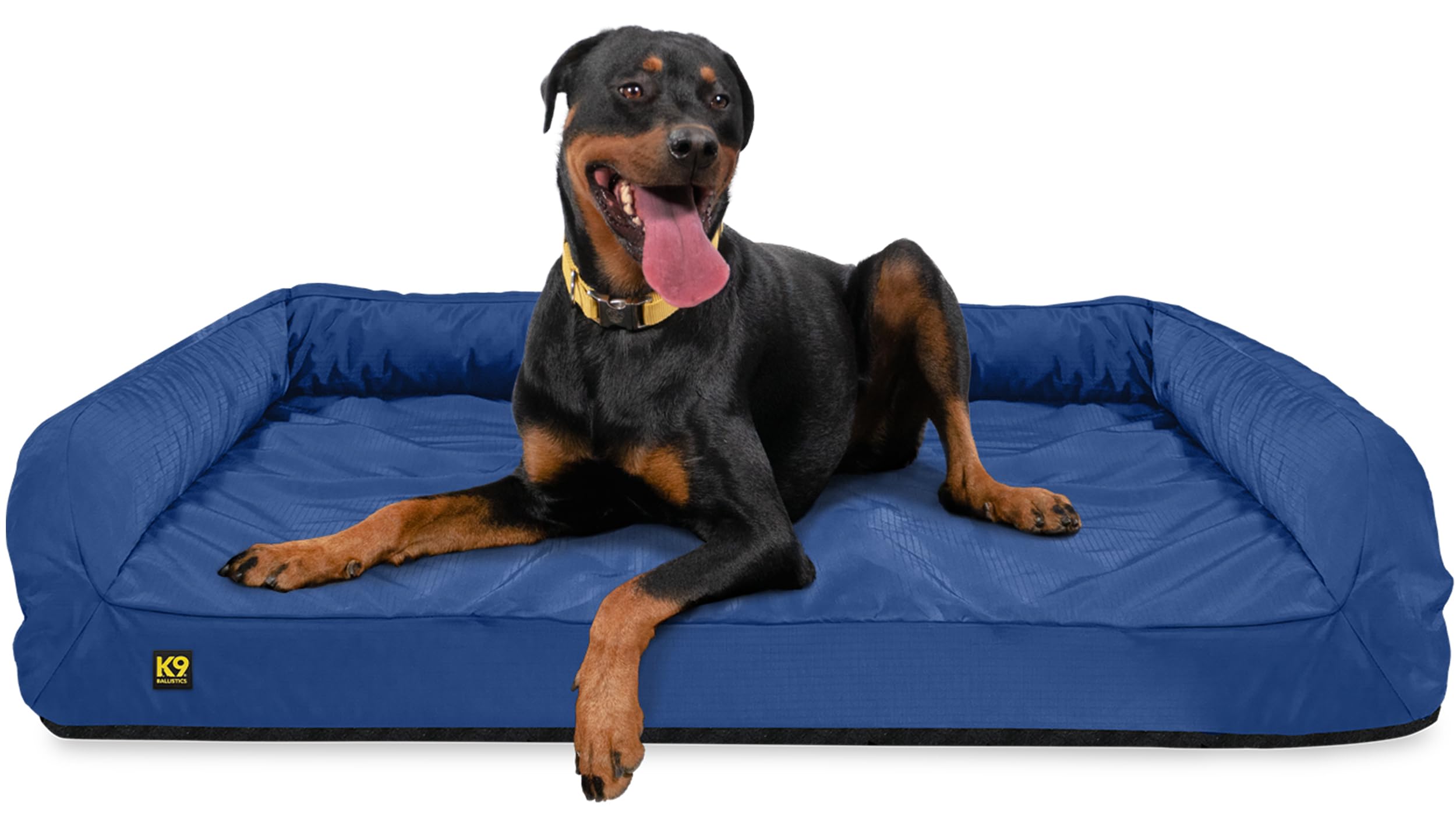 K9 Ballistics Tough Orthopedic Bolster Dog Bed - Washable, Durable and Water Resistant Dog Bed - Made for Small, Medium, Large, XL, XXL Dogs, Colors: Black, Red, Green, Tan, Blue, Lattice..