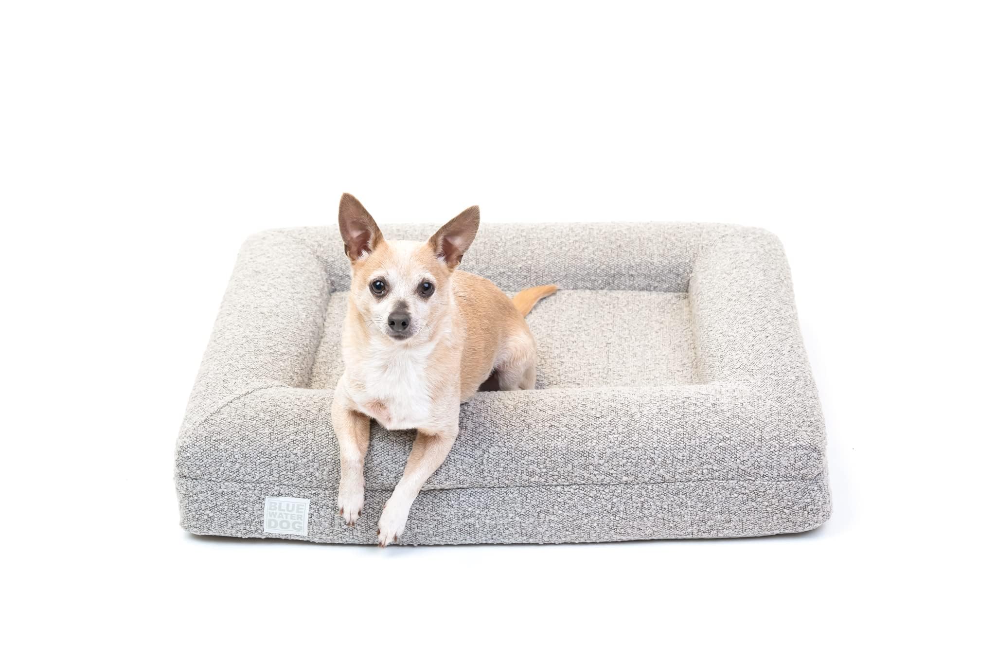 Bluewater Dog Boucle Orthopedic Memory Foam Bed with Machine Washable Boucle Cover and Waterproof Liner
