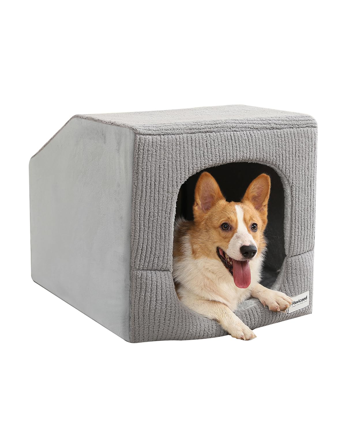 Hovicaed Indoor Dog House for Extra Large Medium Small Sized Dogs - Washable Removable Cushion and Cover Pet Orthopedic Dog Bed, Inside Dog House Large Space Strong Support, Cat Cute Tent Cave