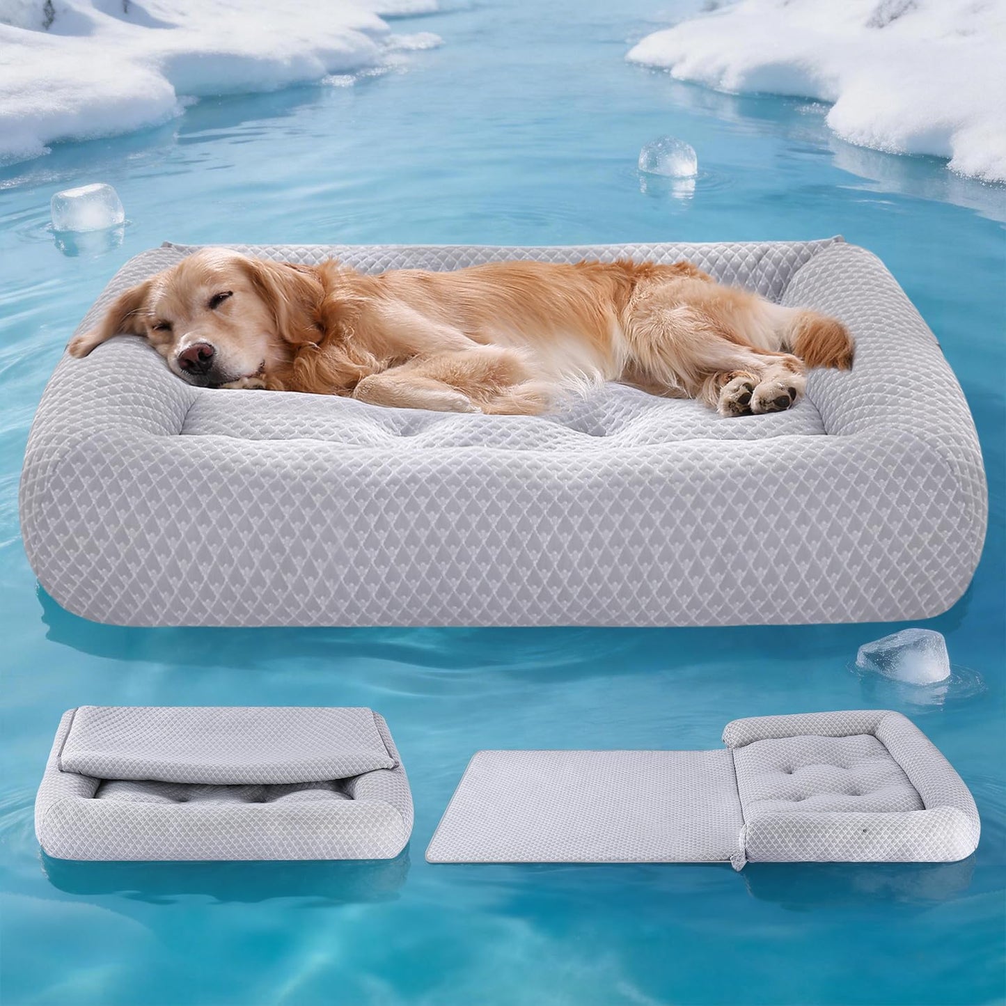 Cooling Orthopedic Dog Bed 3-in-1 Adjustable Mat