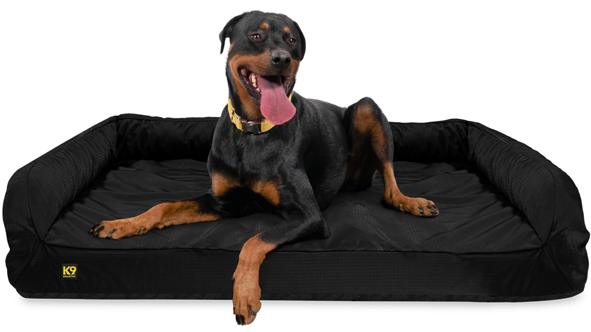 K9 Ballistics Tough Orthopedic Bolster Dog Bed - Washable, Durable and Water Resistant Dog Bed - Made for Small, Medium, Large, XL, XXL Dogs, Colors: Black, Red, Green, Tan, Blue, Lattice..