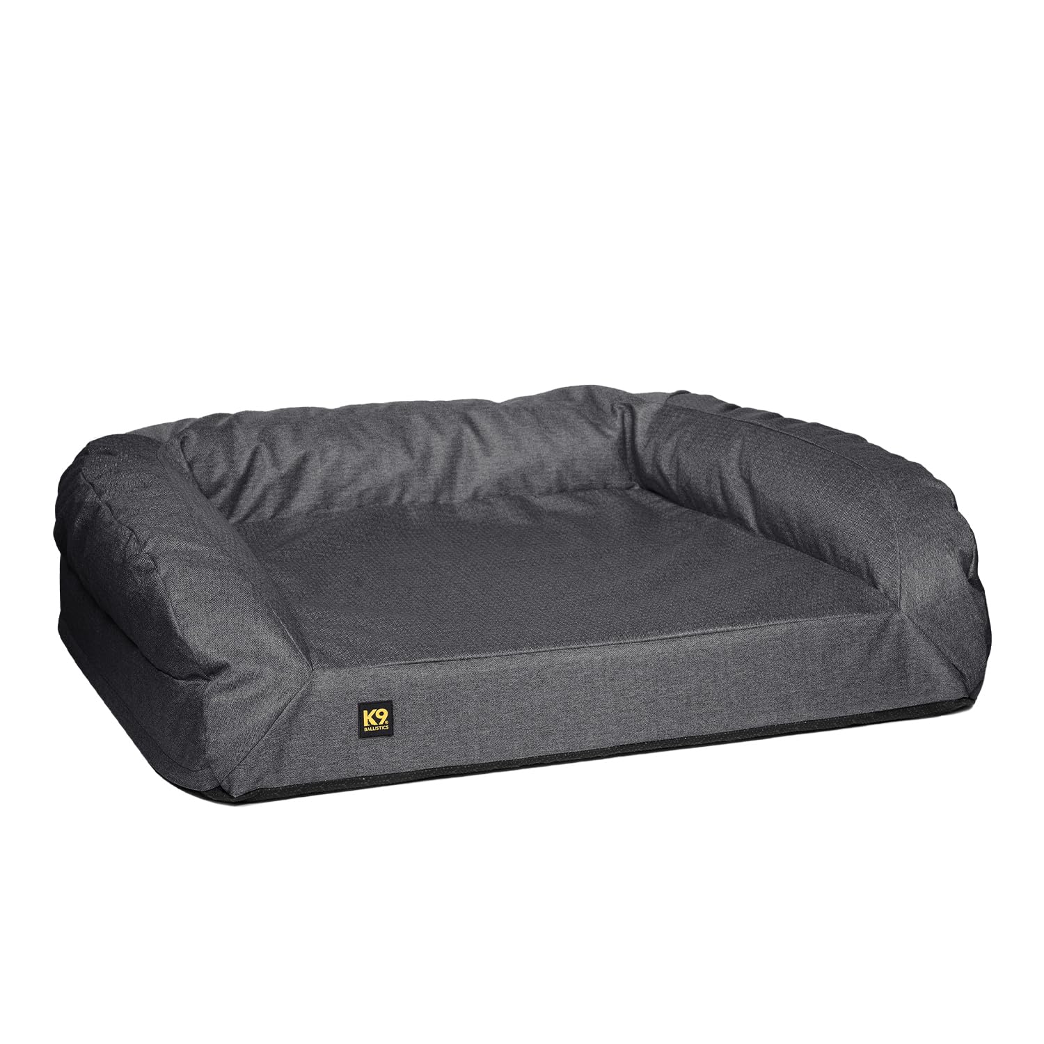 K9 Ballistics Tough Orthopedic Bolster Dog Bed - Washable, Durable and Water Resistant Dog Bed - Made for Small, Medium, Large, XL, XXL Dogs, Colors: Black, Red, Green, Tan, Blue, Lattice..