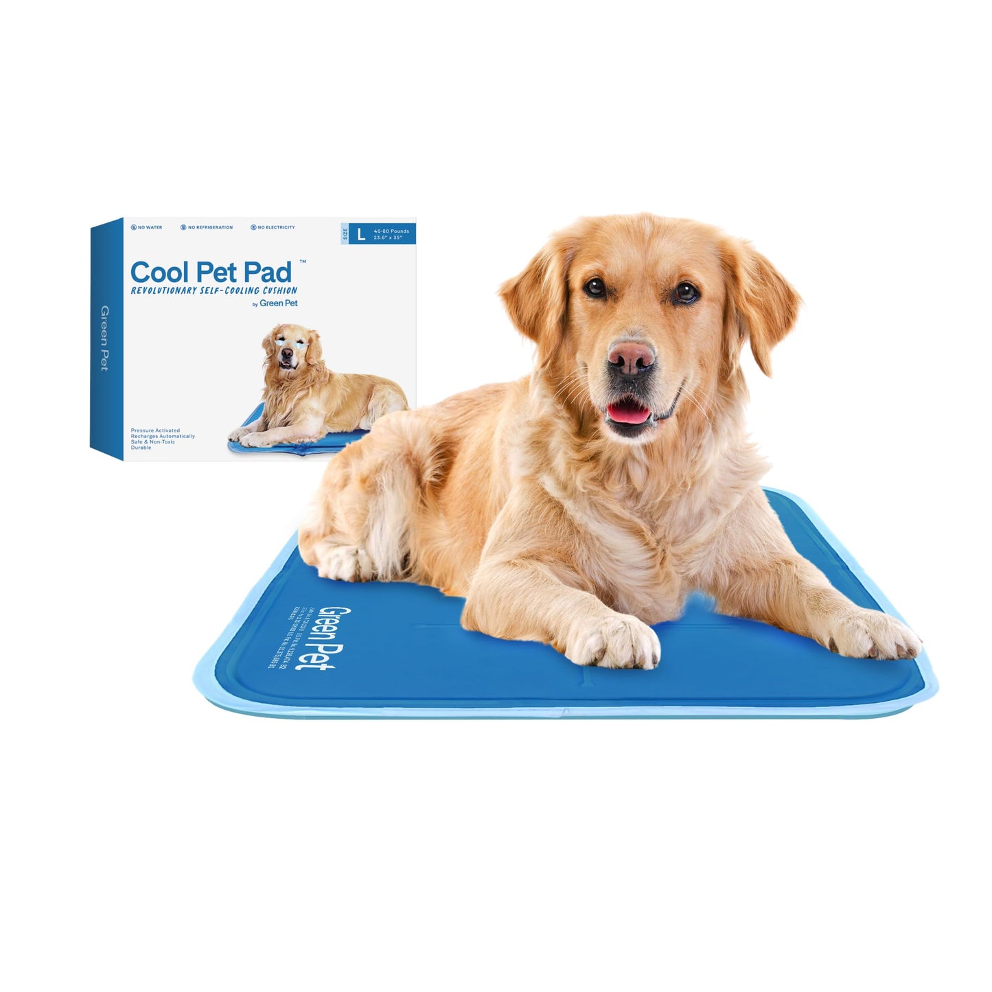 Pressure Activated Dog Cooling Mat Gel Crate Pad Large