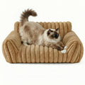 Norvianic Cat Couch Bed for Small Cats & Indoor Cats, Square Cat Bed and Pet Sofa for Small/Medium Dogs - Removable Washable Dog Bed Cover