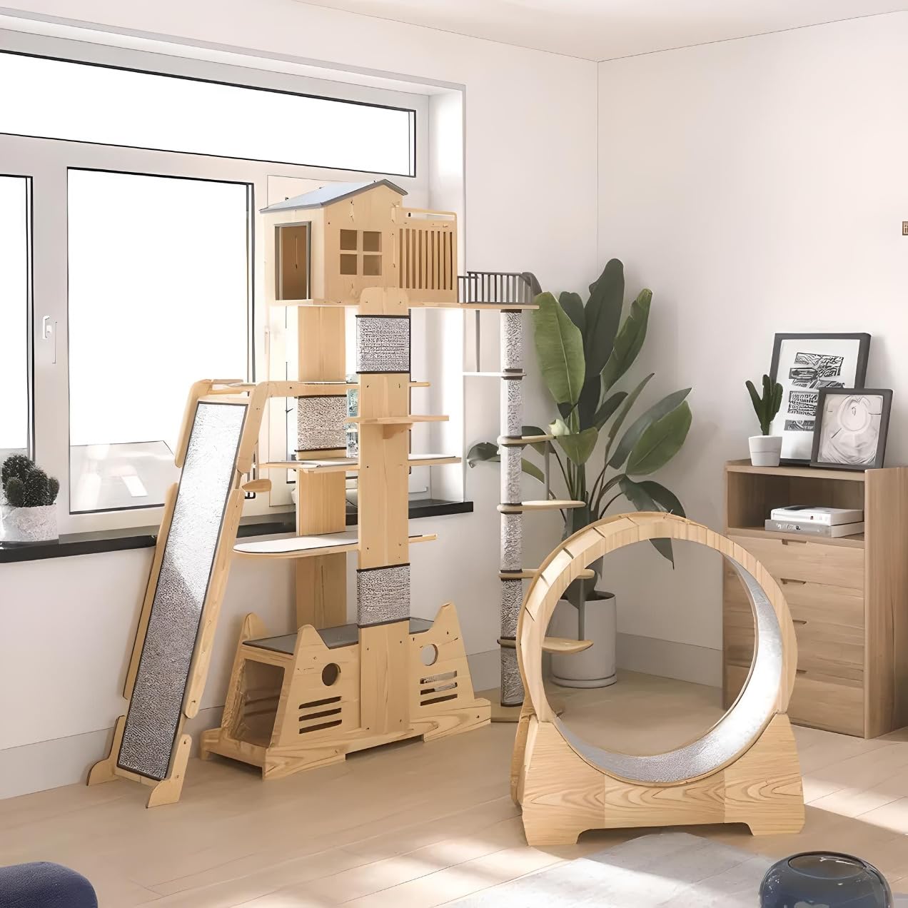 Large Cat Tree Tower House Scratching Post Indoor Condo