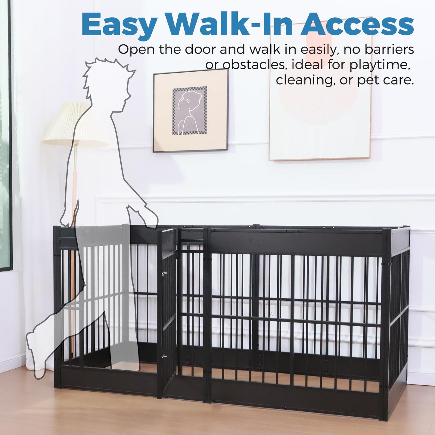 Heavy Duty Dog Playpen Indoor Furniture Style Puppy Pen