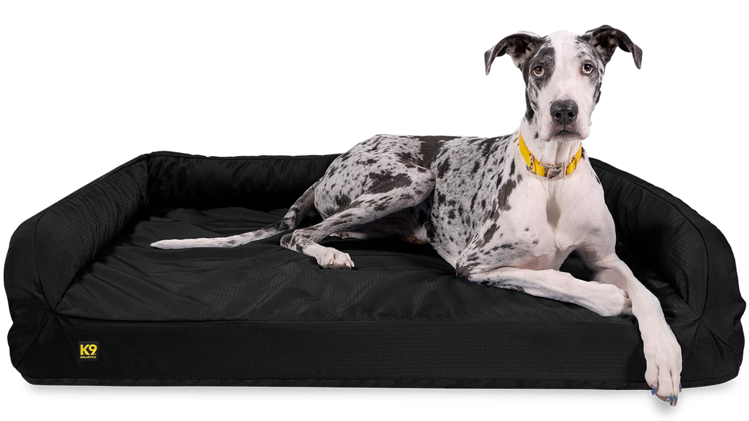 K9 Ballistics Tough Orthopedic Bolster Dog Bed - Washable, Durable and Water Resistant Dog Bed - Made for Small, Medium, Large, XL, XXL Dogs, Colors: Black, Red, Green, Tan, Blue, Lattice..