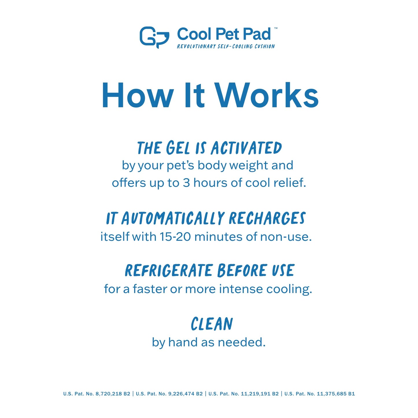 Pressure Activated Dog Cooling Mat Gel Crate Pad Large