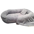 CUIYMXSC Human Dog Bed, Orthopaedic Dog Bed Outdoor Dog Bed, Pet Beds for Dogs, Human Dog Bed for People Adults Extra Large Human Sized Dog Bed (Grey L)