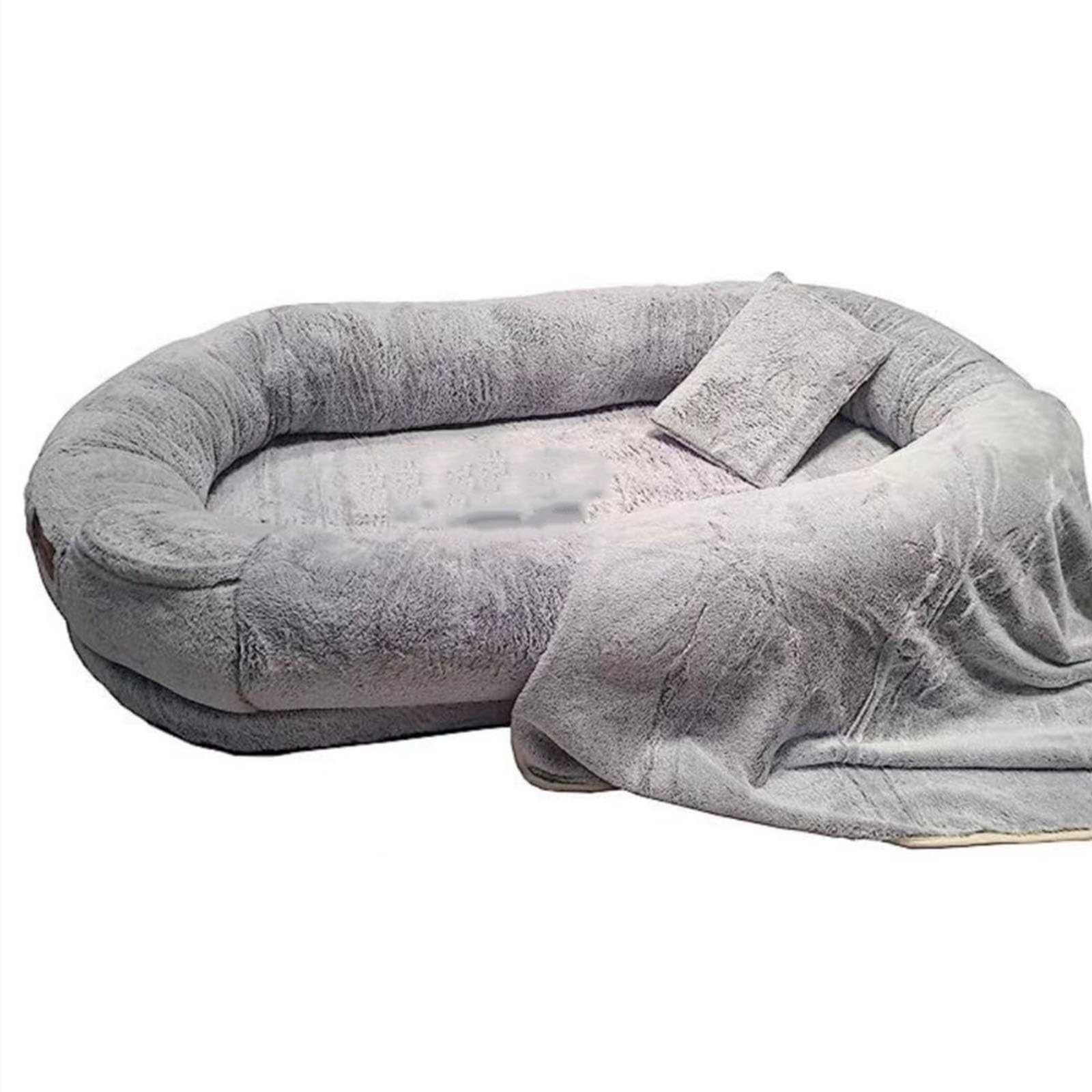 CUIYMXSC Human Dog Bed, Orthopaedic Dog Bed Outdoor Dog Bed, Pet Beds for Dogs, Human Dog Bed for People Adults Extra Large Human Sized Dog Bed (Grey L)