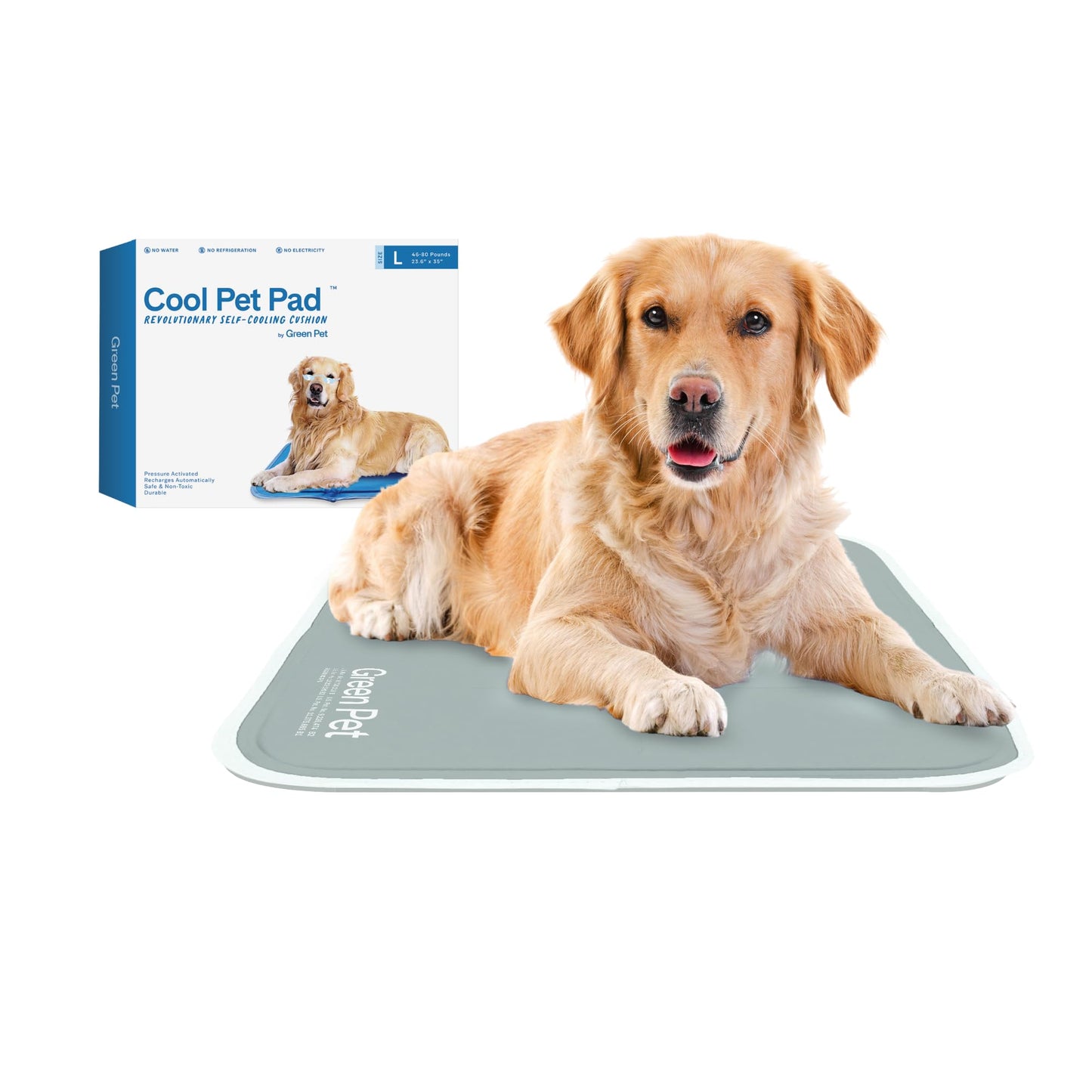 Pressure Activated Dog Cooling Mat Gel Crate Pad Large