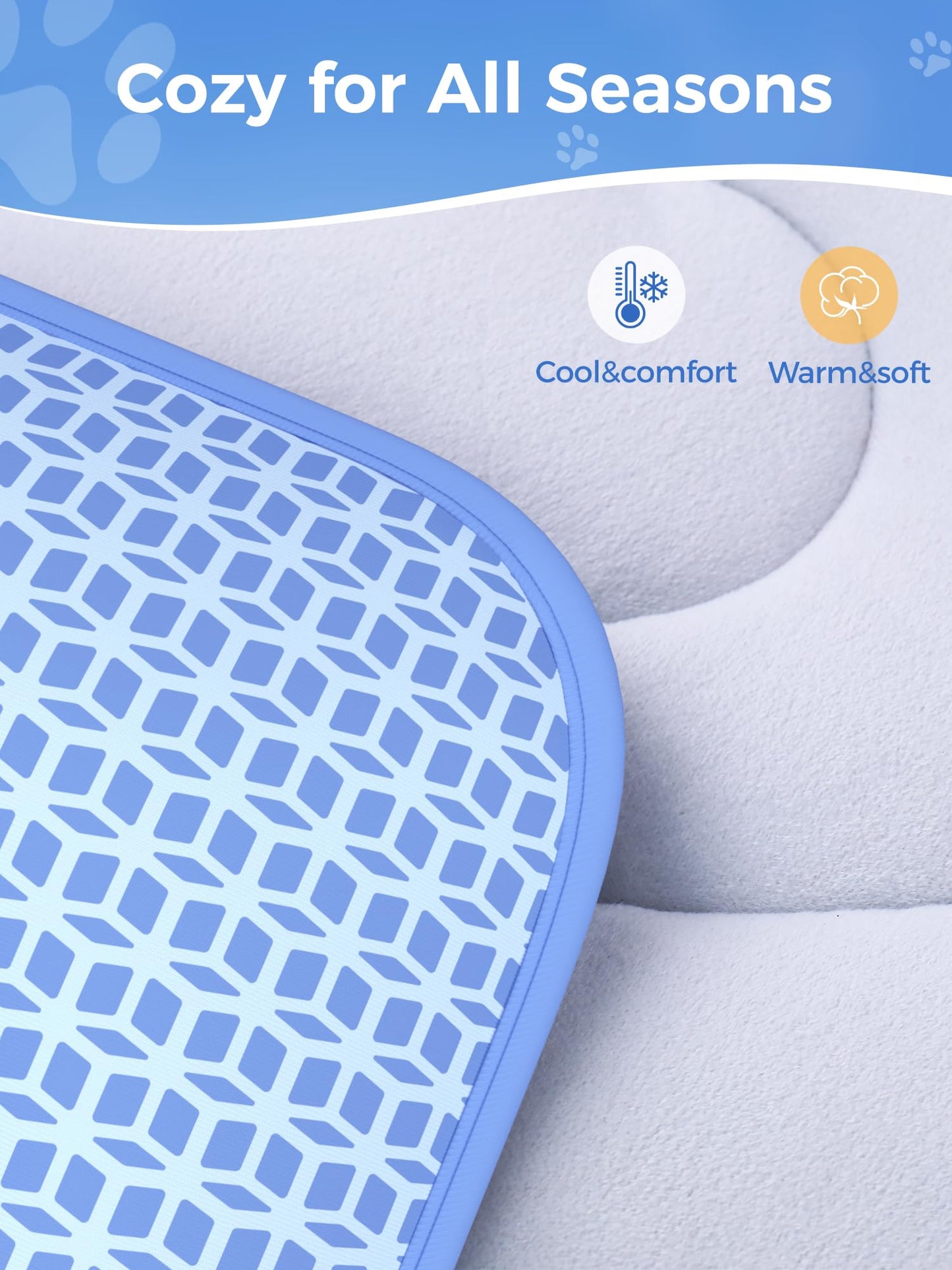 Cooling Pet Mat Breathable Crate Pad Washable