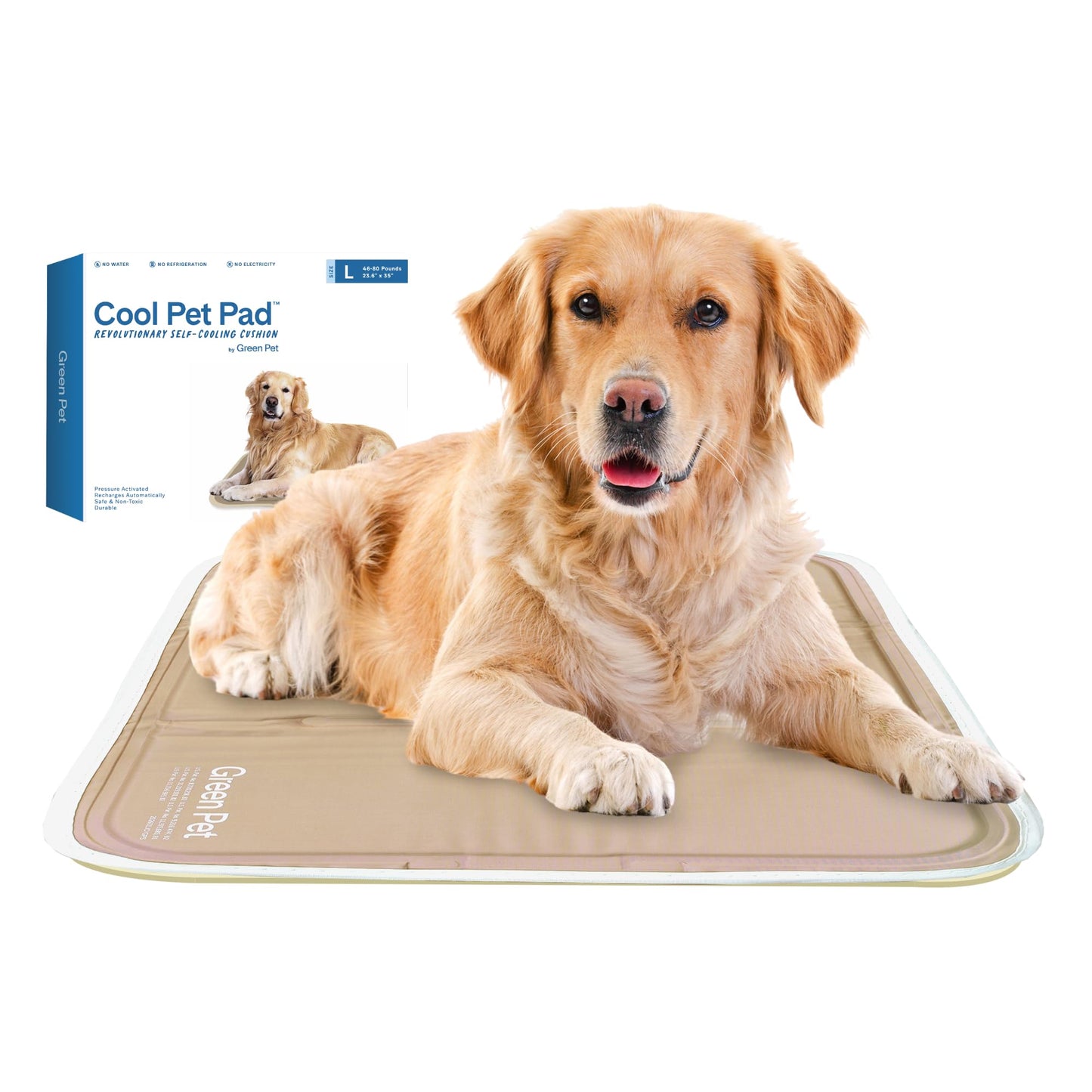 Pressure Activated Dog Cooling Mat Gel Crate Pad Large