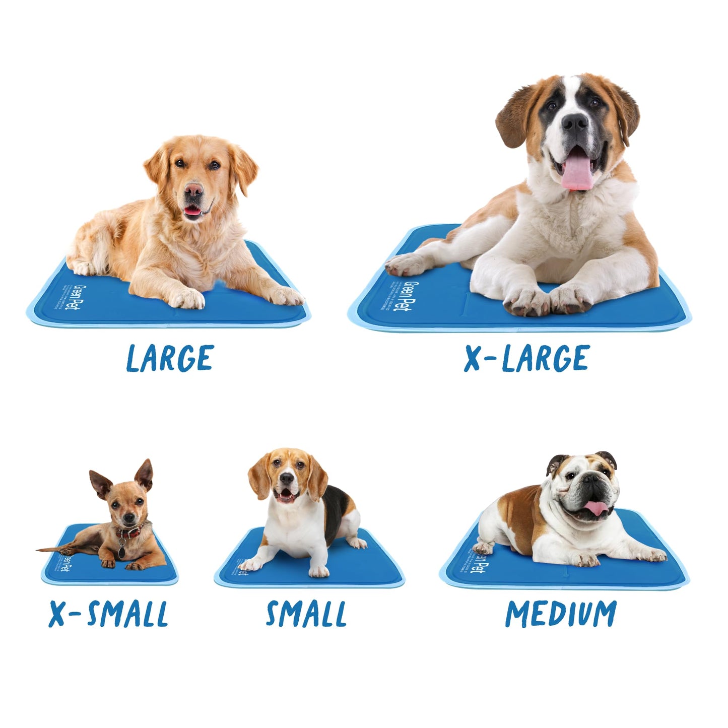Pressure Activated Dog Cooling Mat Gel Crate Pad Large