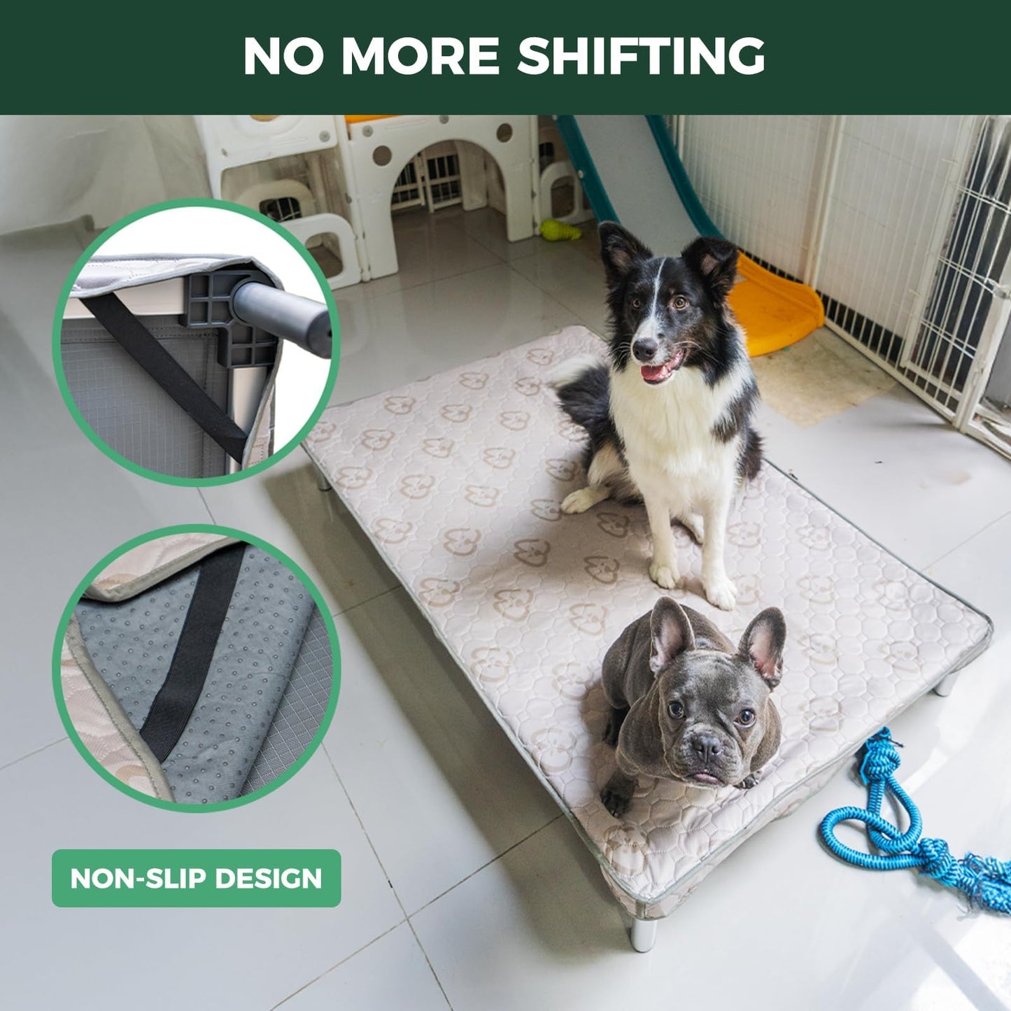 Chew Proof Elevated Dog Bed Raised Cooling Cot Waterproof