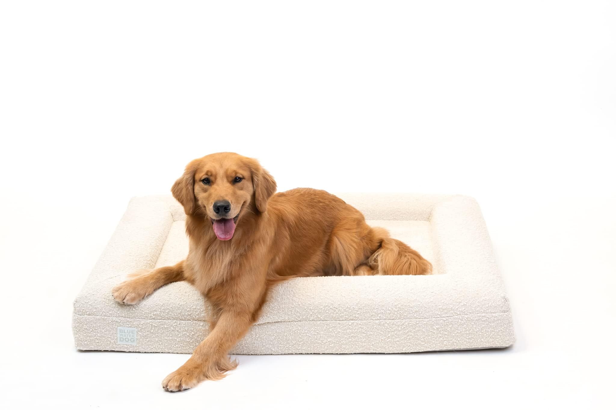 Bluewater Dog Boucle Orthopedic Memory Foam Bed with Machine Washable Boucle Cover and Waterproof Liner