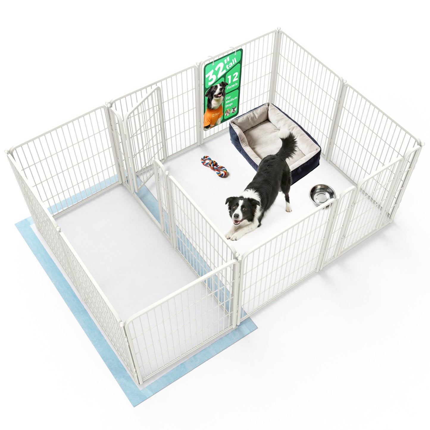 Indoor Dog Playpen Safe Secure Puppy Fence Stress Free