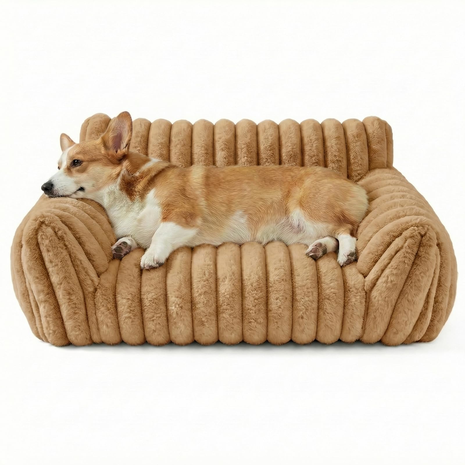 Norvianic Cat Couch Bed for Small Cats & Indoor Cats, Square Cat Bed and Pet Sofa for Small/Medium Dogs - Removable Washable Dog Bed Cover