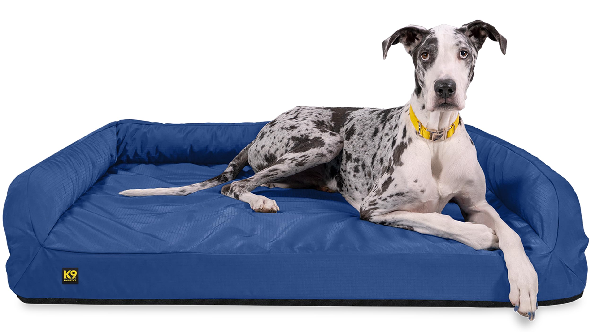 K9 Ballistics Tough Orthopedic Bolster Dog Bed - Washable, Durable and Water Resistant Dog Bed - Made for Small, Medium, Large, XL, XXL Dogs, Colors: Black, Red, Green, Tan, Blue, Lattice..