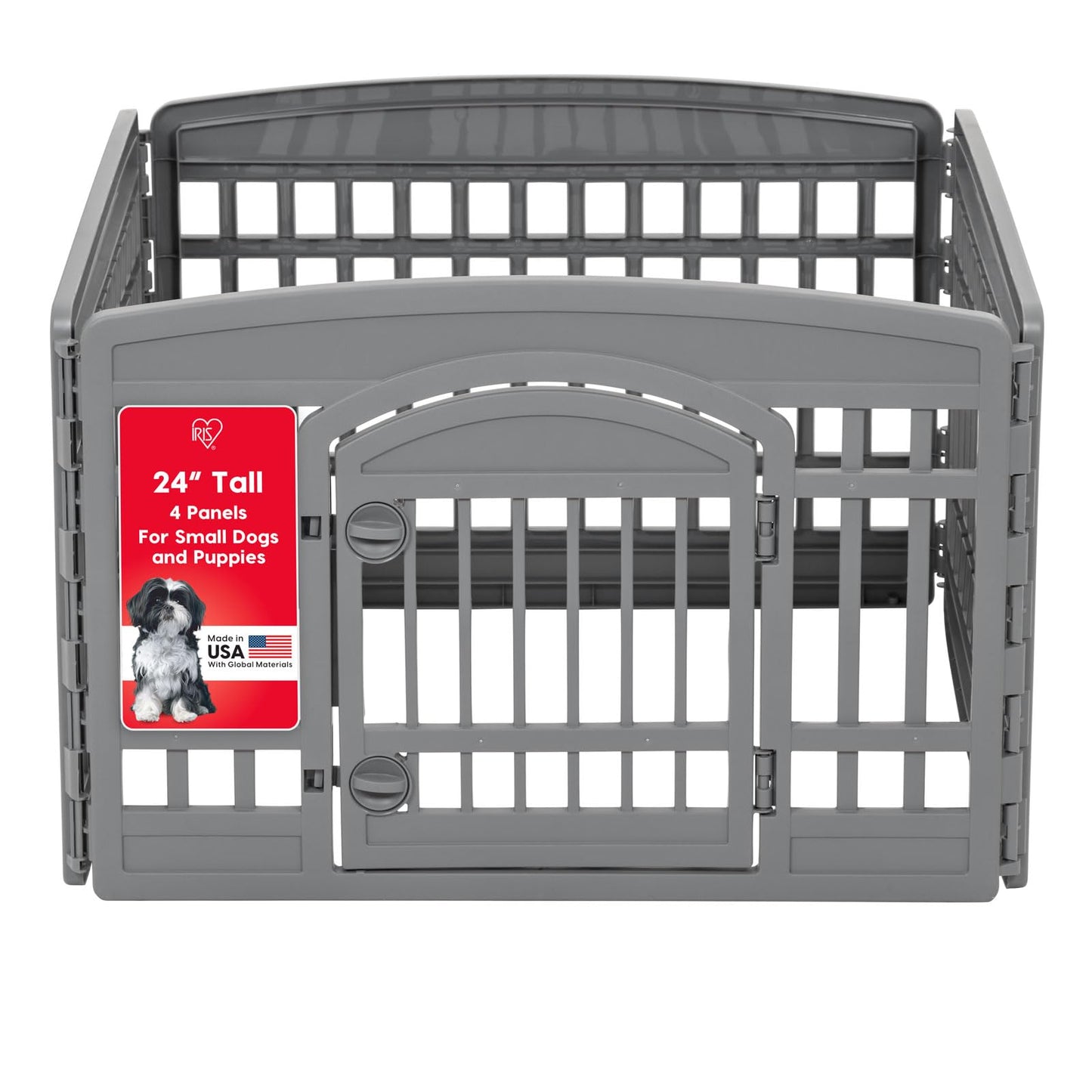 8 Panel Dog Playpen 34 Inch Tall Foldable Indoor Outdoor Enclosure