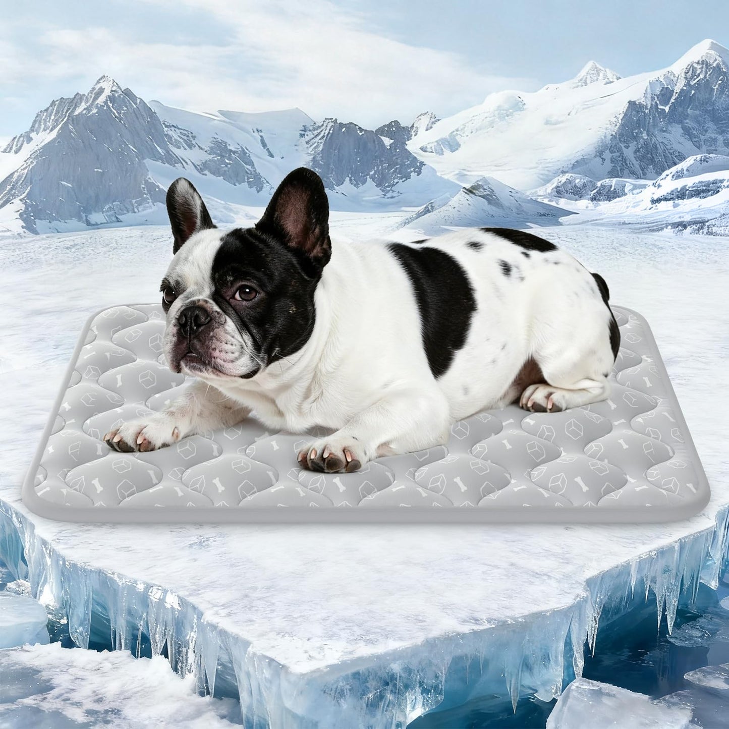 Cooling Dog Mat Arc-Chill Breathable Crate Pad Blue Green
